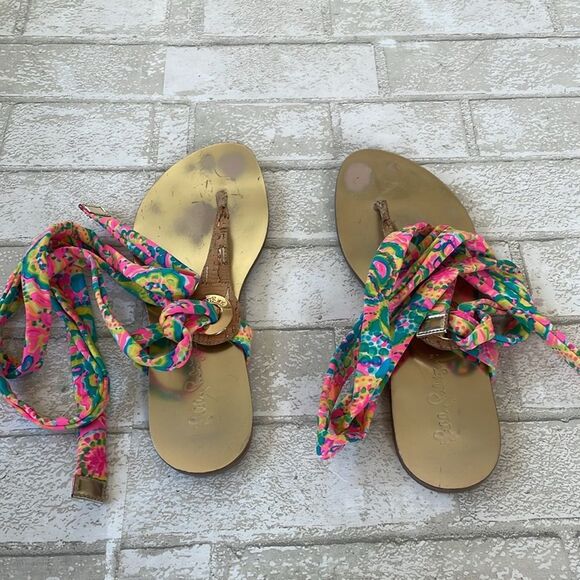 Lilly Pulitzer harbor wrap sandals - Picture 10 of 11